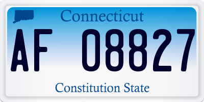 CT license plate AF08827