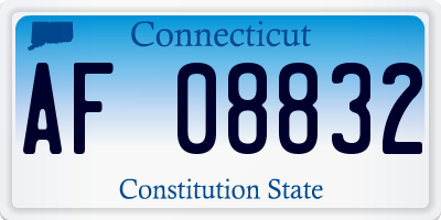 CT license plate AF08832