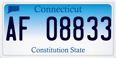 CT license plate AF08833