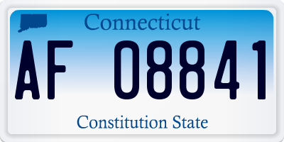 CT license plate AF08841