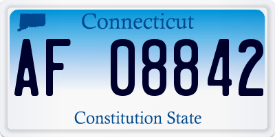 CT license plate AF08842