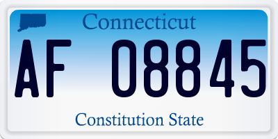 CT license plate AF08845