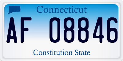 CT license plate AF08846
