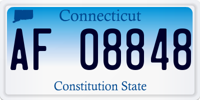 CT license plate AF08848