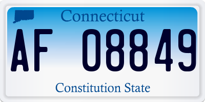 CT license plate AF08849