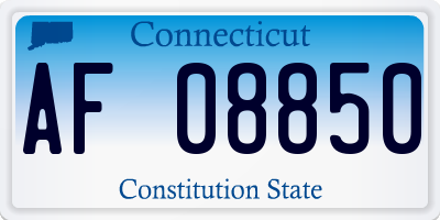 CT license plate AF08850