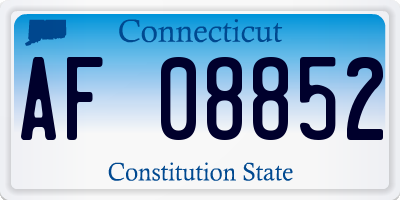 CT license plate AF08852