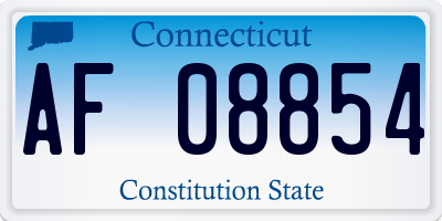 CT license plate AF08854