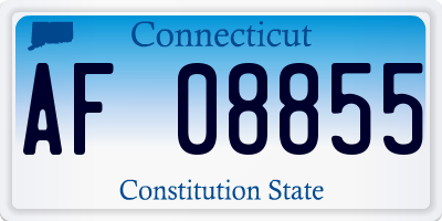 CT license plate AF08855
