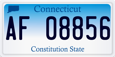 CT license plate AF08856