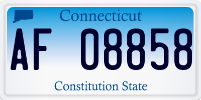 CT license plate AF08858