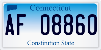 CT license plate AF08860