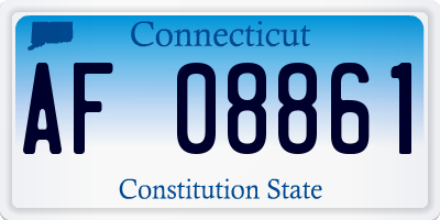 CT license plate AF08861