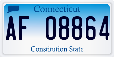 CT license plate AF08864