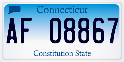 CT license plate AF08867