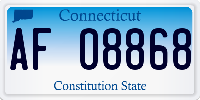 CT license plate AF08868