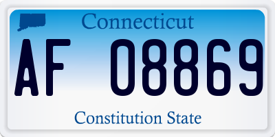 CT license plate AF08869