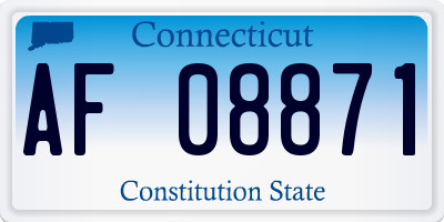 CT license plate AF08871