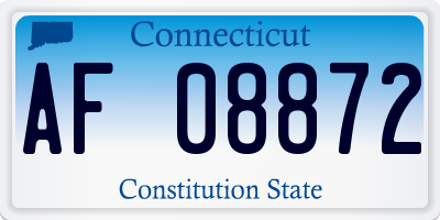 CT license plate AF08872