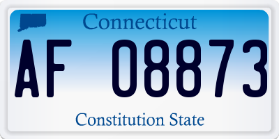 CT license plate AF08873