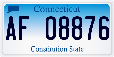 CT license plate AF08876