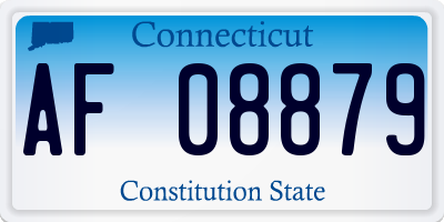 CT license plate AF08879