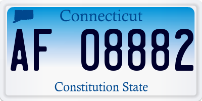 CT license plate AF08882