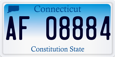 CT license plate AF08884