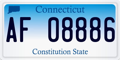 CT license plate AF08886
