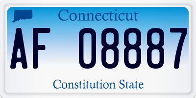 CT license plate AF08887