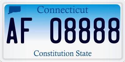 CT license plate AF08888