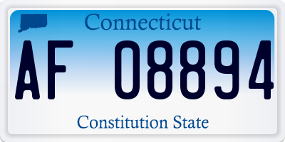 CT license plate AF08894