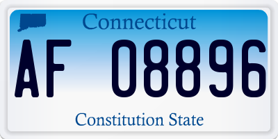 CT license plate AF08896