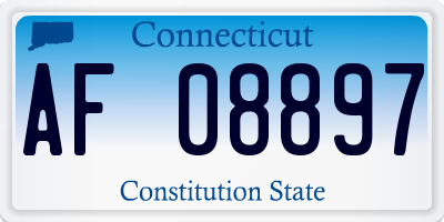 CT license plate AF08897