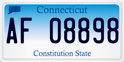 CT license plate AF08898