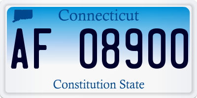 CT license plate AF08900