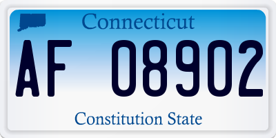 CT license plate AF08902
