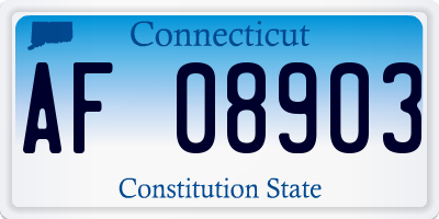 CT license plate AF08903