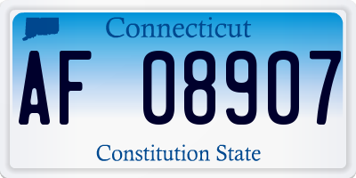 CT license plate AF08907