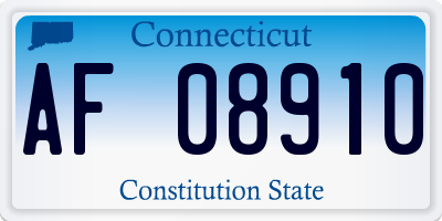 CT license plate AF08910