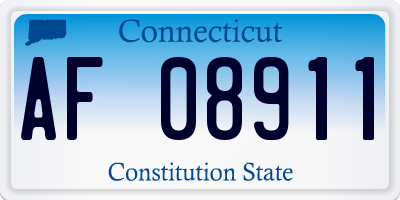 CT license plate AF08911