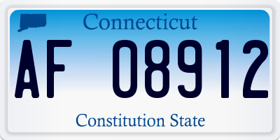 CT license plate AF08912