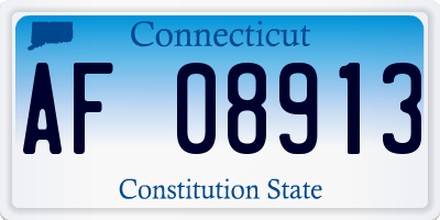 CT license plate AF08913