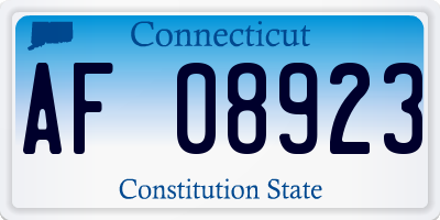 CT license plate AF08923