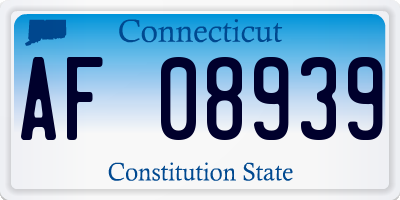 CT license plate AF08939