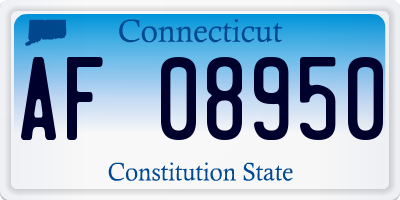 CT license plate AF08950