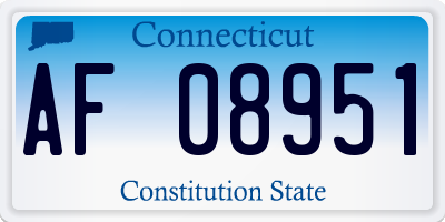 CT license plate AF08951