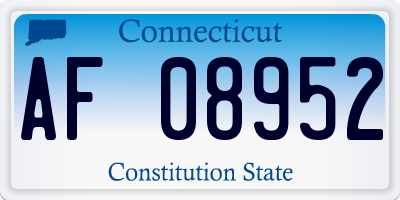 CT license plate AF08952