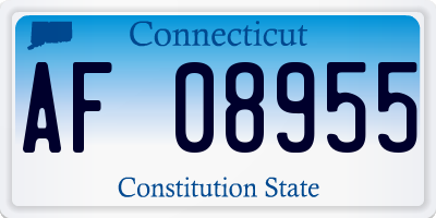 CT license plate AF08955