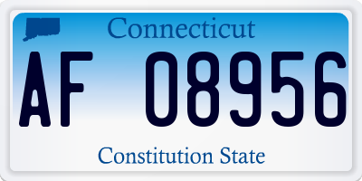 CT license plate AF08956